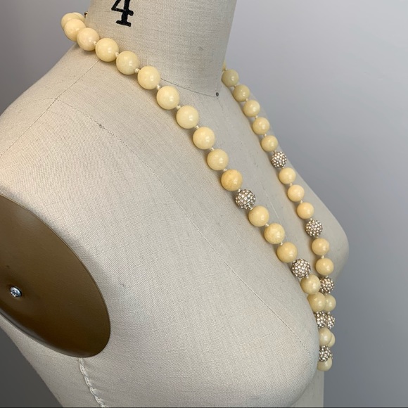 J Crew Fireball Beaded Long Statement Necklace - Picture 3 of 5